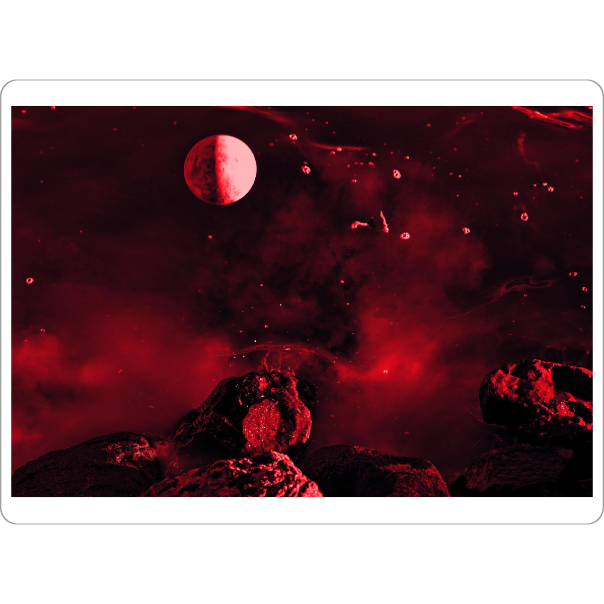Tischset "Universum rot" artboxONE - Abstrakt - Universum,Galaxy,Mond - Bild universum
