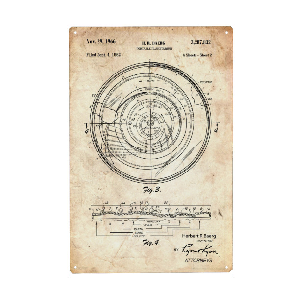 Holzbild "Astronomie: Planetarium (Antik)" artboxONE - Galaxy
