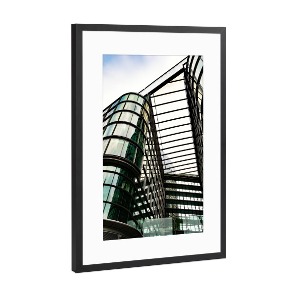 Poster mit Rahmen Schwarz (Metallic) "Shopping-Center" artboxONE - Städte / London,Architektur