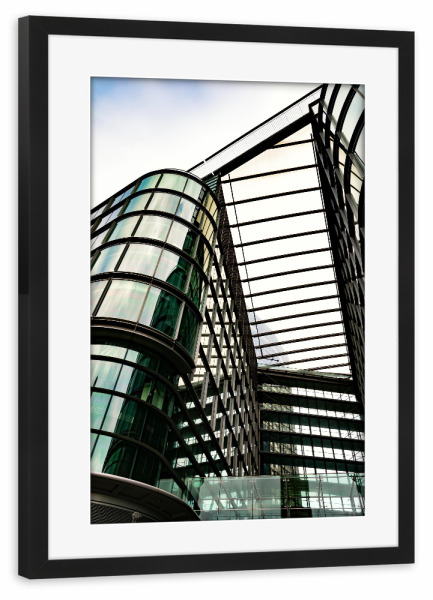 Poster mit Rahmen schwarz "Shopping-Center" artboxONE - Städte / London,Architektur