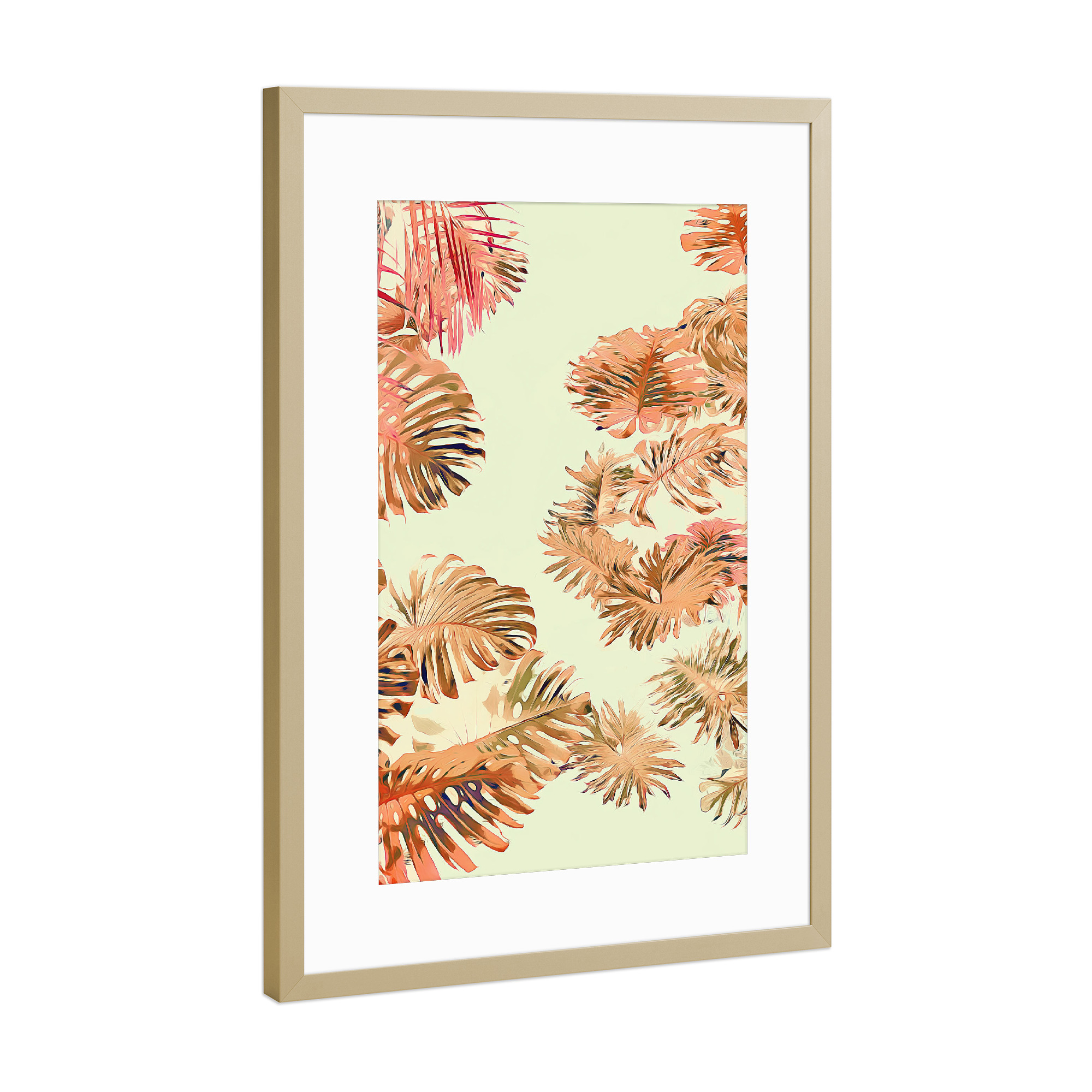 Poster mit Rahmen Gold "Stay Tropical" artboxONE - Natur