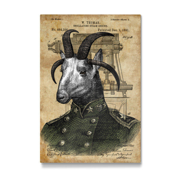 Galerie-Print "Ziege in Uniform" 30x20 cm artboxONE