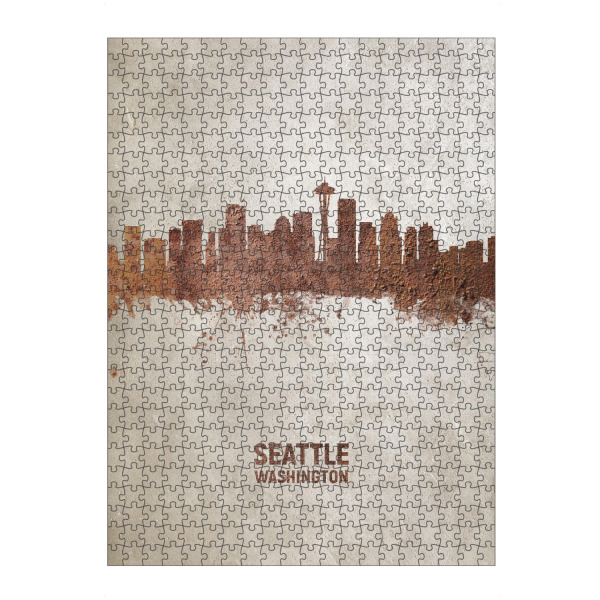 artboxONE Puzzle "Seattle Washington Rusty Skyline" artboxONE - Städte - Seattle,Seattle skyline,Rust - Bild seattle