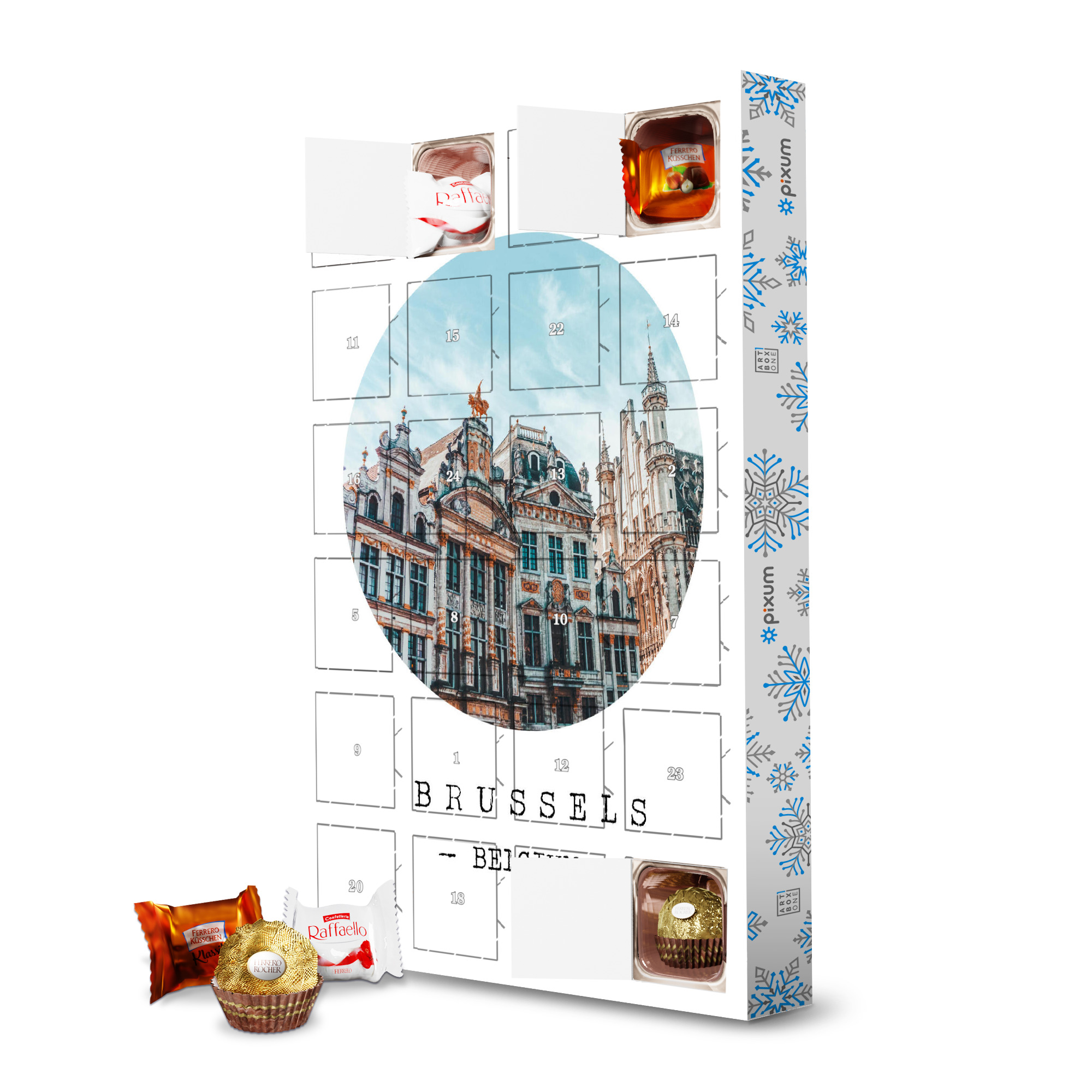 Adventskalender mit Ferrero Pralinen Classy Brussels artboxONE Adventskalender Städte