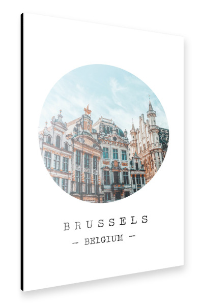 Alu-Dibond "Classy Brussels" 30x20 cm artboxONE