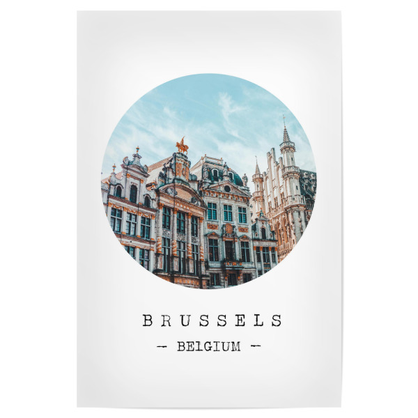 Poster 30x20 cm "Classy Brussels" artboxONE - Städte - Europe,Travel,Architecture,Church,Belgium
