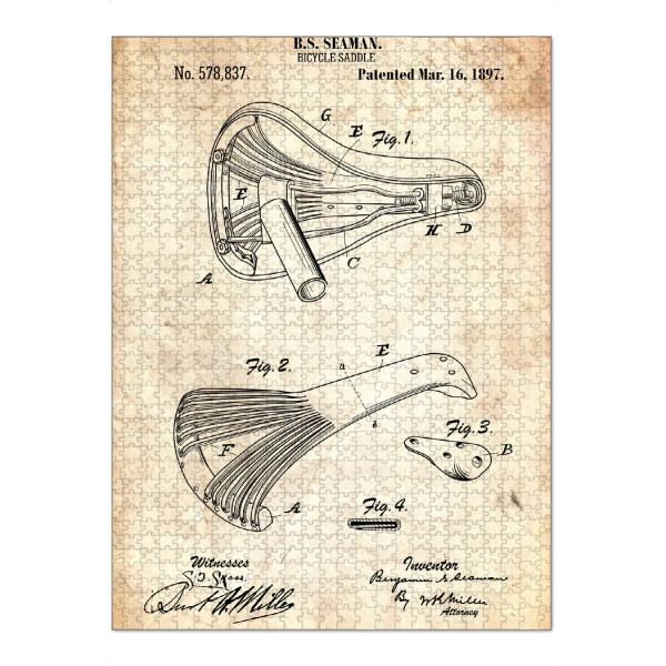 Puzzle Ravensburger "Fahrradsattel II (Antik)" artboxONE - Sport