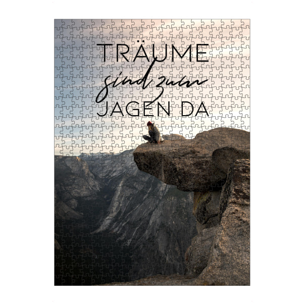 Puzzle Ravensburger "Zum Jagen" artboxONE - Typografie,Menschen - Träume,Dreams,Jagen,Landscape,Quotes,Inspirational quote,Motivation,Inspiration