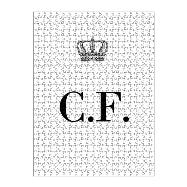 Puzzle Ravensburger "King CF" artboxONE - Schwarzweiß,Buchstaben