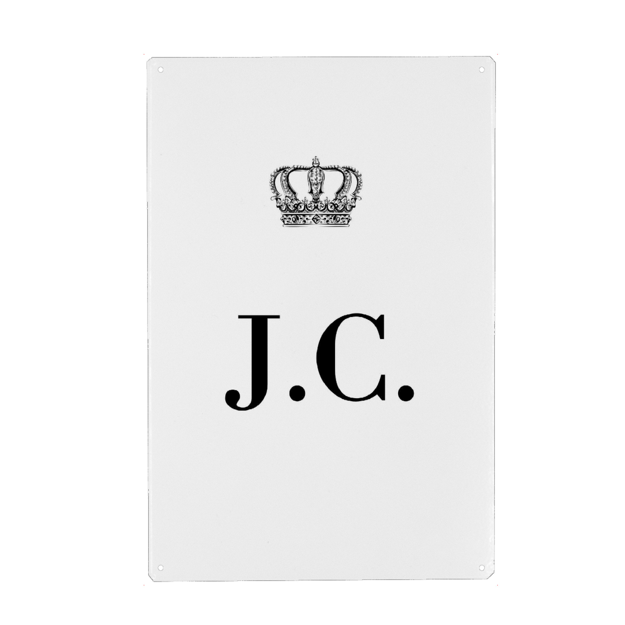 Holzbild "King JC" artboxONE - Schwarzweiß,Buchstaben