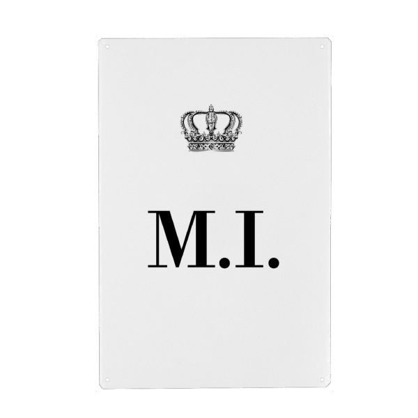 Holzbild "King MI" artboxONE - Schwarzweiß,Buchstaben