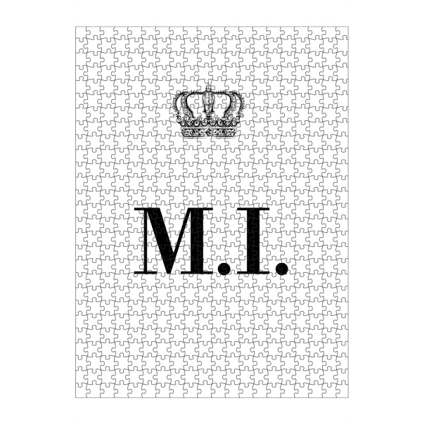 Puzzle Ravensburger "King MI" artboxONE - Schwarzweiß,Buchstaben