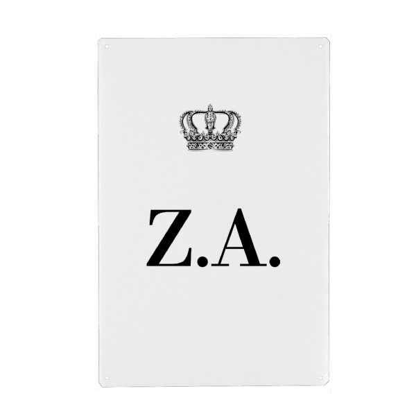 Holzbild "King ZA" artboxONE - Schwarzweiß,Buchstaben