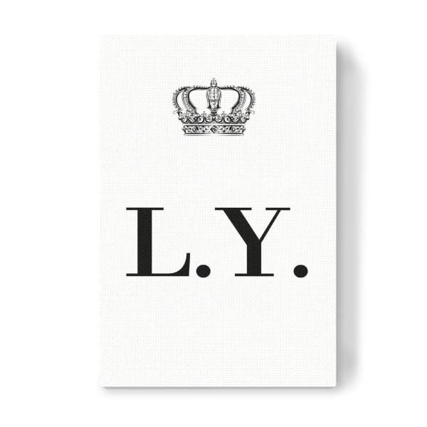 Leinwandbild "King LY" artboxONE - Schwarzweiß,Buchstaben