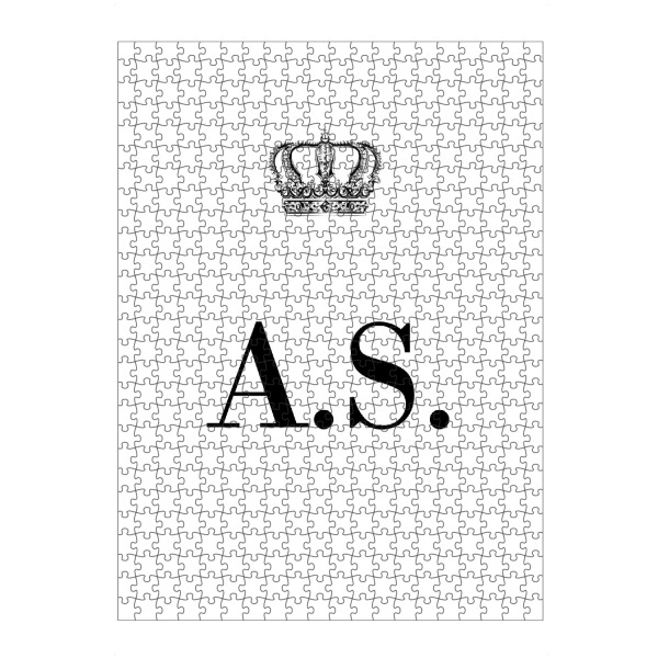 artboxONE Puzzle "King AS" artboxONE - Schwarzweiß,Buchstaben
