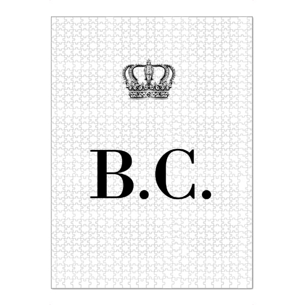 Puzzle Ravensburger "King BC" artboxONE - Schwarzweiß,Buchstaben