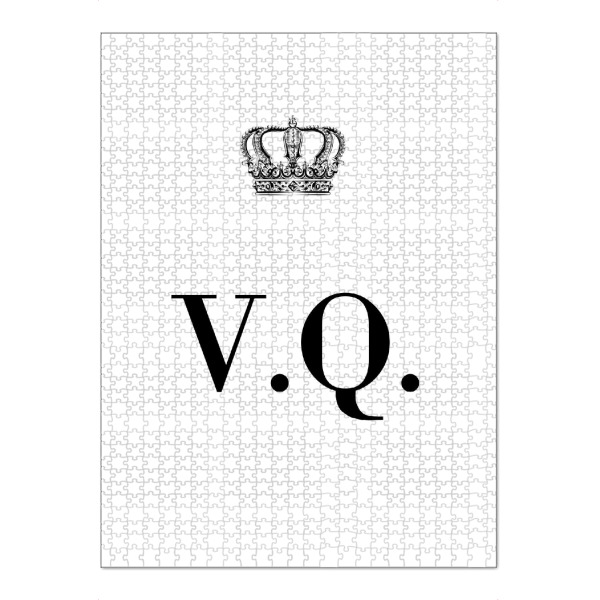 Puzzle Ravensburger "King VQ" artboxONE - Schwarzweiß,Buchstaben