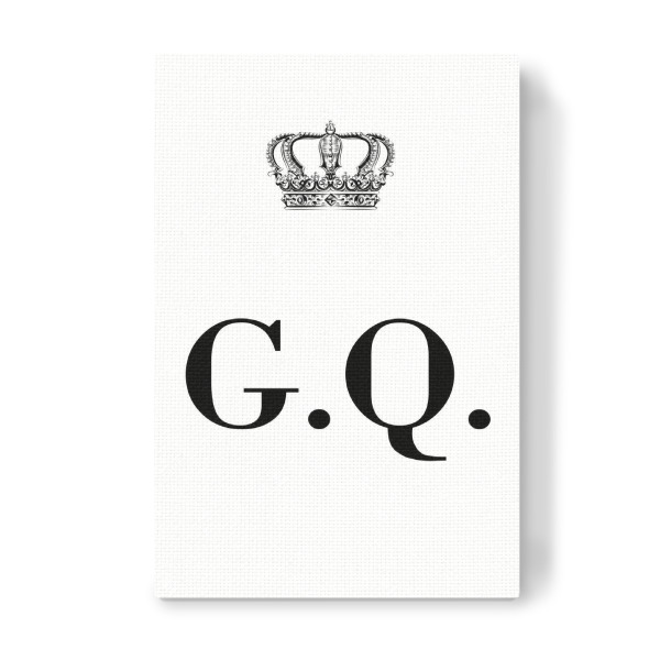 Leinwandbild "King GQ" artboxONE - Schwarzweiß,Buchstaben