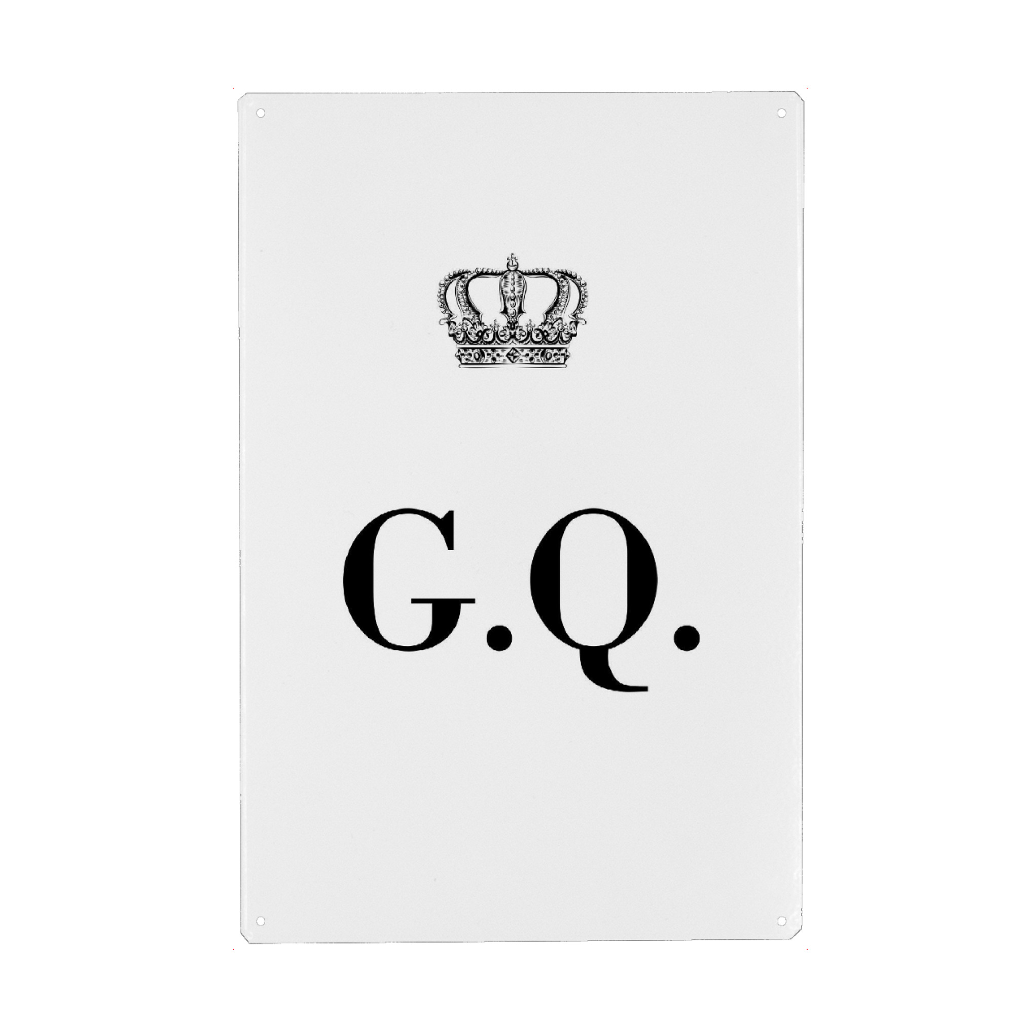 Holzbild "King GQ" artboxONE - Schwarzweiß,Buchstaben