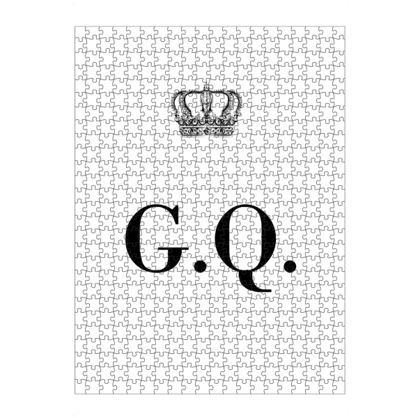 Puzzle Ravensburger "King GQ" artboxONE - Schwarzweiß,Buchstaben
