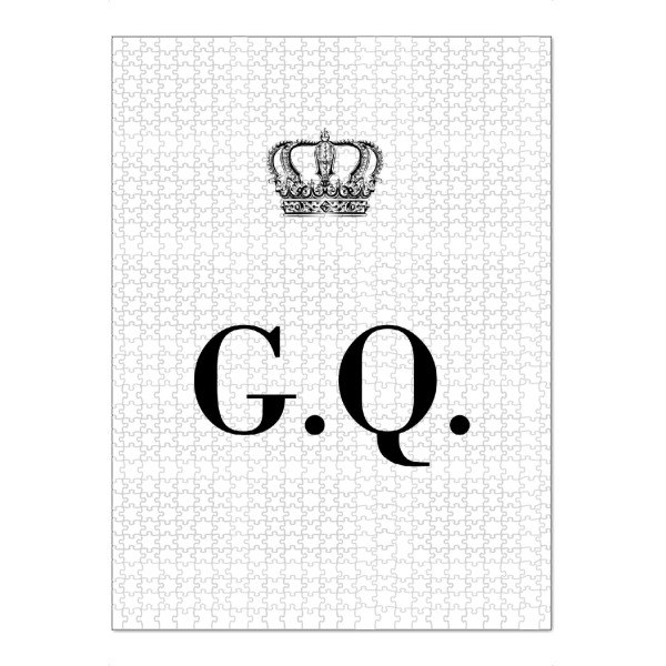 Puzzle Ravensburger "King GQ" artboxONE - Schwarzweiß,Buchstaben