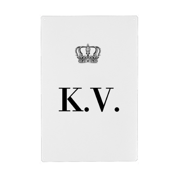 Holzbild "King KV" artboxONE - Schwarzweiß,Buchstaben