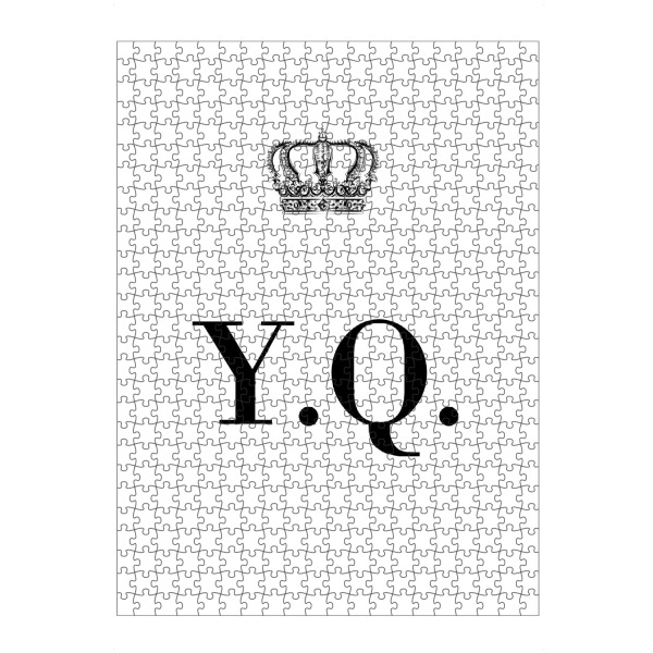 artboxONE Puzzle "King YQ" artboxONE - Schwarzweiß,Buchstaben