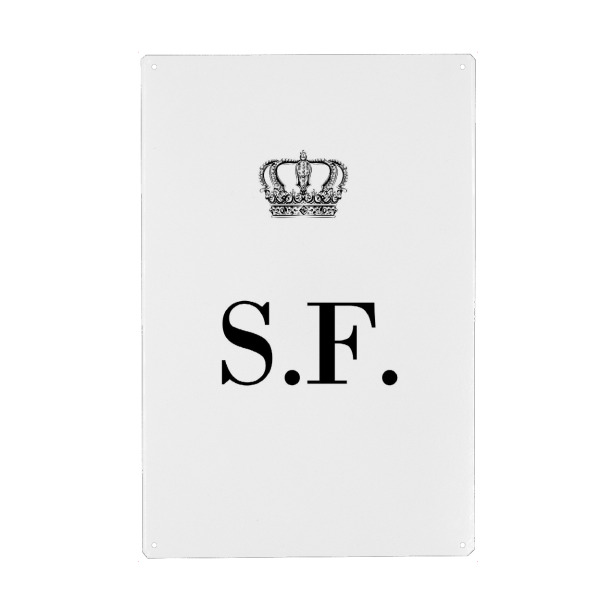 Holzbild "King SF" artboxONE - Schwarzweiß,Buchstaben