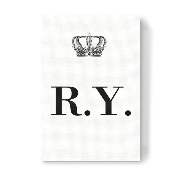Leinwandbild "King RY" artboxONE - Schwarzweiß,Buchstaben