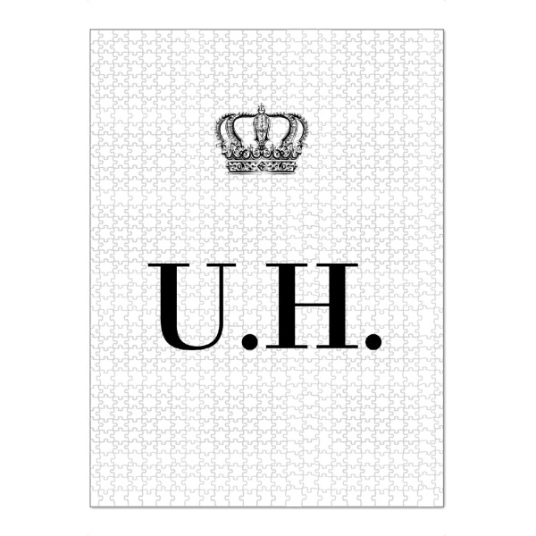 Puzzle Ravensburger "King UH" artboxONE - Schwarzweiß,Buchstaben