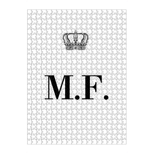 artboxONE Puzzle "King MF" artboxONE - Schwarzweiß,Buchstaben
