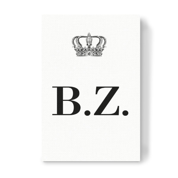 Leinwandbild "King BZ" artboxONE - Schwarzweiß,Buchstaben