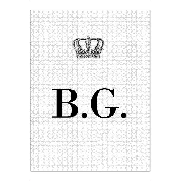 Puzzle Ravensburger "King BG" artboxONE - Schwarzweiß,Buchstaben