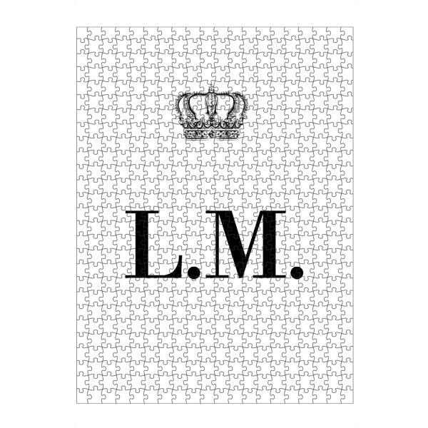 artboxONE Puzzle "King LM" artboxONE - Schwarzweiß,Buchstaben