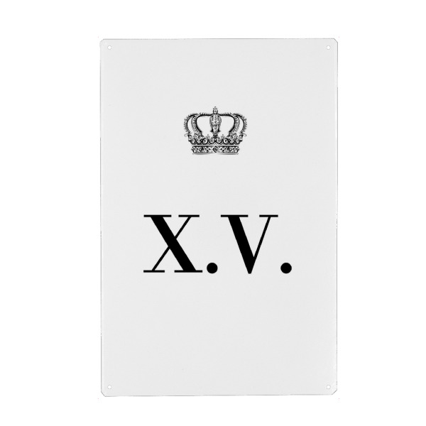 Holzbild "King XV" artboxONE - Schwarzweiß,Buchstaben