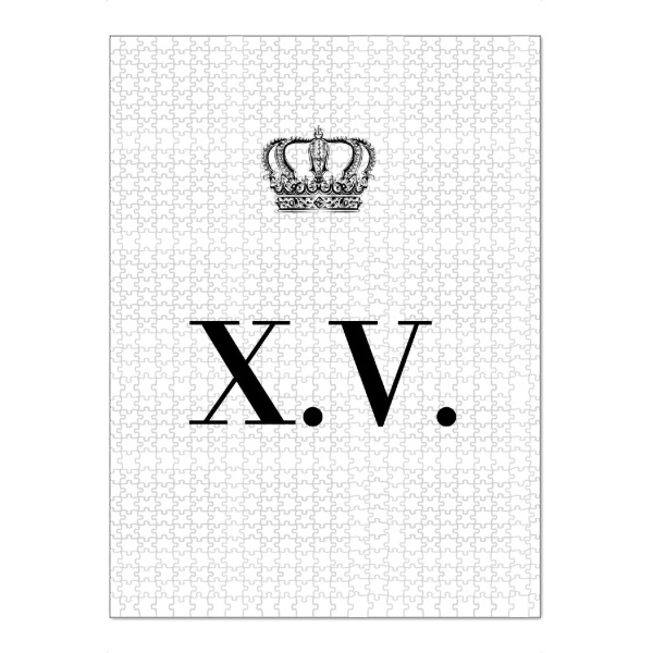 Puzzle Ravensburger "King XV" artboxONE - Schwarzweiß,Buchstaben