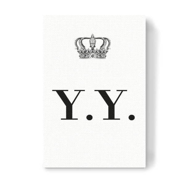 Leinwandbild "King YY" artboxONE - Schwarzweiß,Buchstaben
