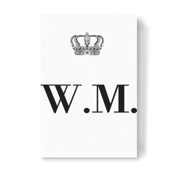 Leinwandbild "King WM" artboxONE - Schwarzweiß,Buchstaben