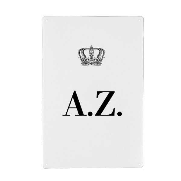 Holzbild "King AZ" artboxONE - Schwarzweiß,Buchstaben