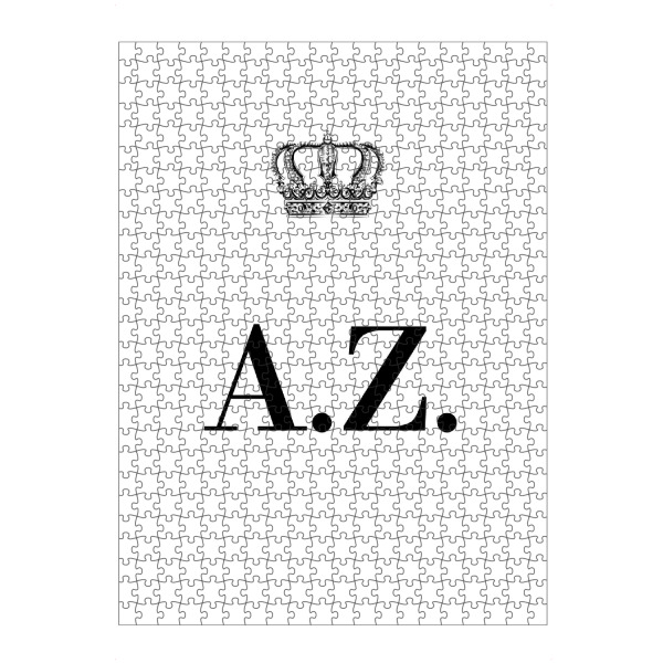 artboxONE Puzzle "King AZ" artboxONE - Schwarzweiß,Buchstaben