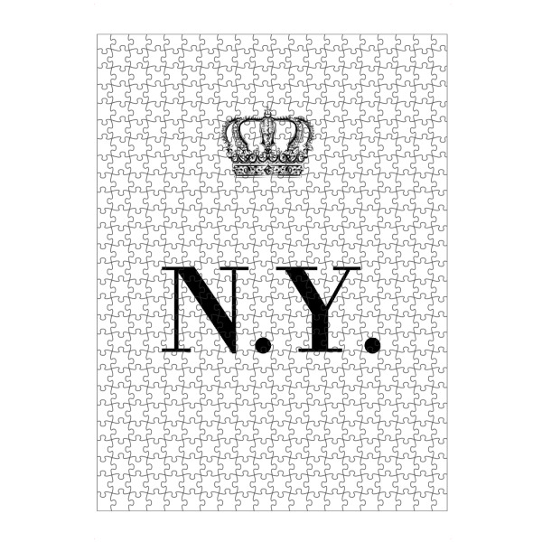 Puzzle Ravensburger "King NY" artboxONE - Schwarzweiß,Buchstaben