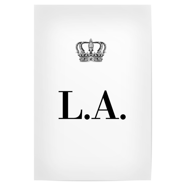 Poster "King LA" artboxONE - Schwarzweiß,Buchstaben