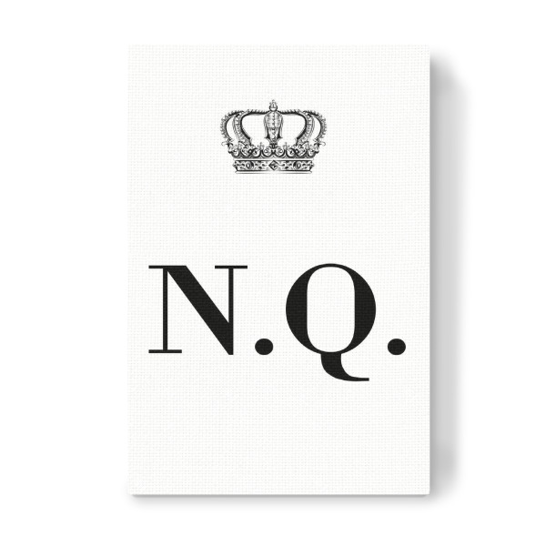 Leinwandbild "King NQ" artboxONE - Schwarzweiß,Buchstaben