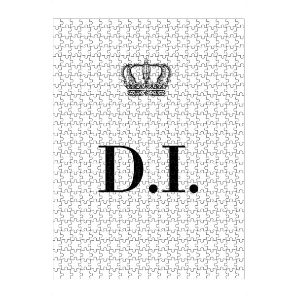 Puzzle Ravensburger "King DI" artboxONE - Schwarzweiß,Buchstaben