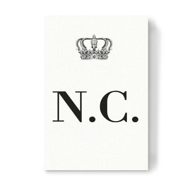 Leinwandbild "King NC" artboxONE - Schwarzweiß,Buchstaben