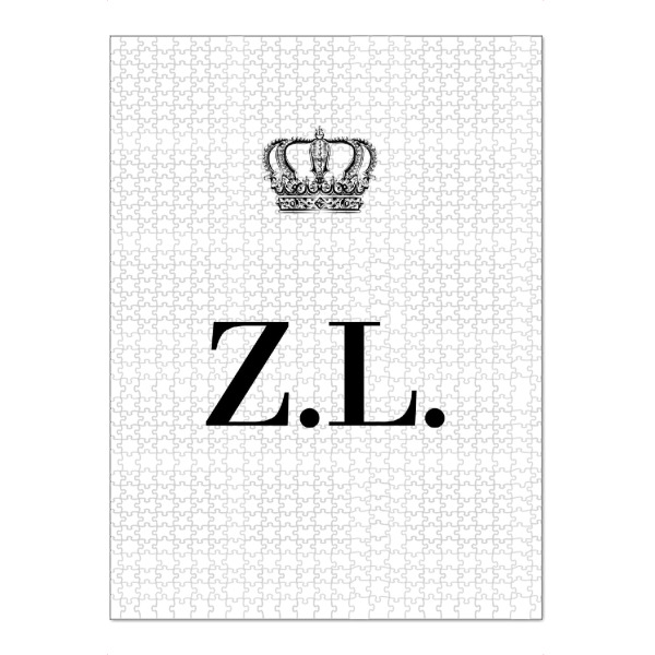 Puzzle Ravensburger "King ZL" artboxONE - Schwarzweiß,Buchstaben