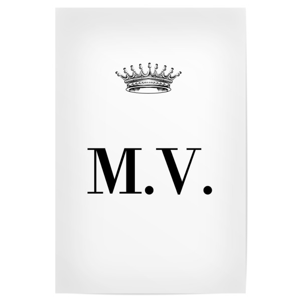 Poster "Queen MV" artboxONE - Schwarzweiß,Buchstaben