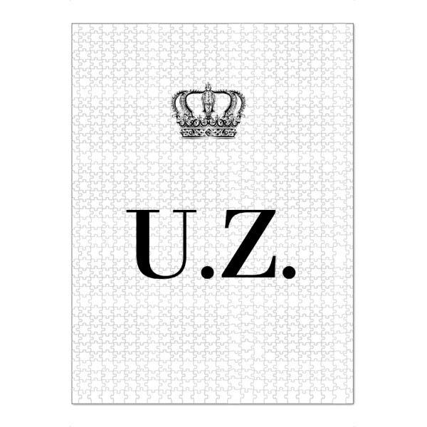 Puzzle Ravensburger "King UZ" artboxONE - Schwarzweiß,Buchstaben
