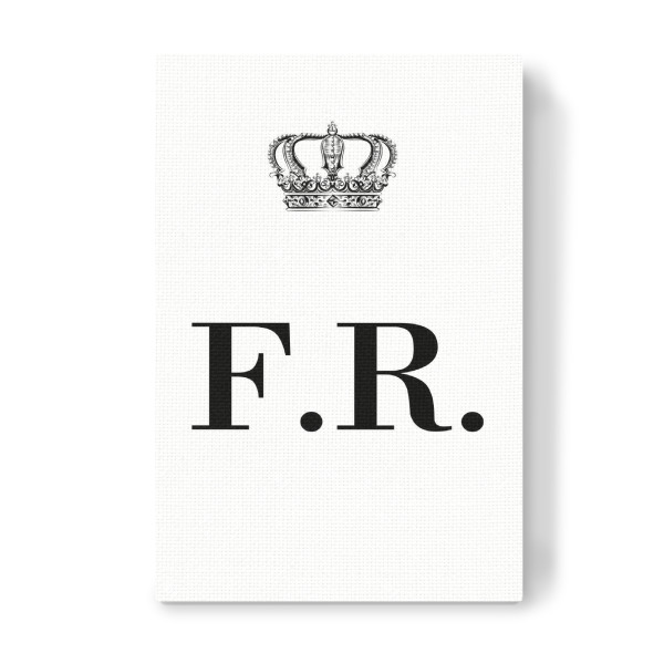 Leinwandbild "King FR" artboxONE - Schwarzweiß,Buchstaben