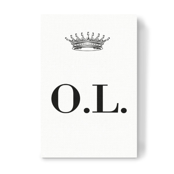 Leinwandbild "Queen OL" artboxONE - Schwarzweiß,Buchstaben